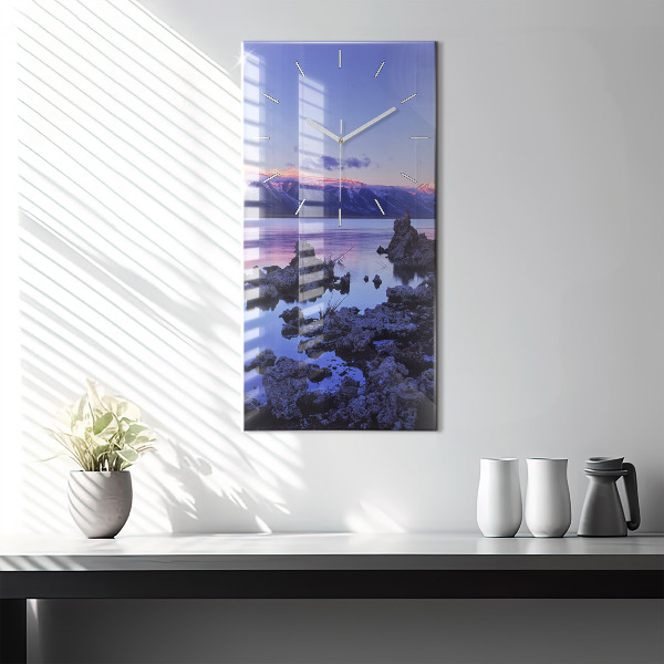 Horloge rectangulaire verticale Lac Californie