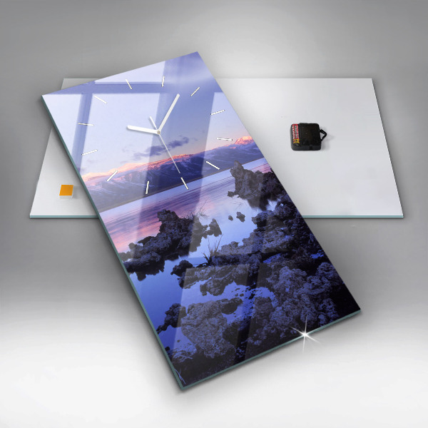 Horloge rectangulaire verticale Lac Californie