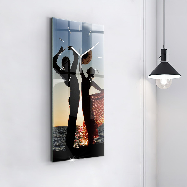 Horloge rectangulaire verticale Danse espagnole en mer