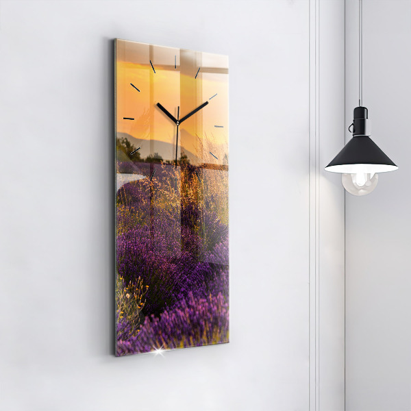 Horloge rectangulaire verticale Prairie de lavande France