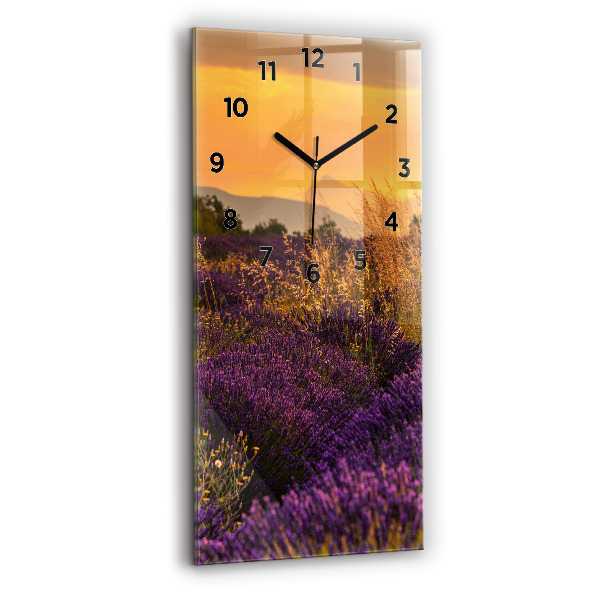 Horloge rectangulaire verticale Prairie de lavande France