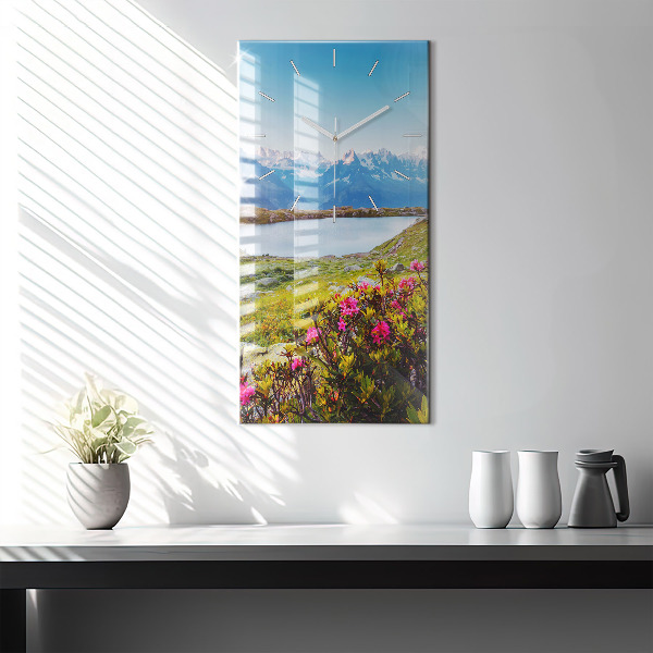 Horloge murale verticale Glacier du Mont Blanc à Chamonix