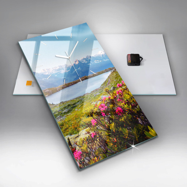 Horloge murale verticale Glacier du Mont Blanc à Chamonix