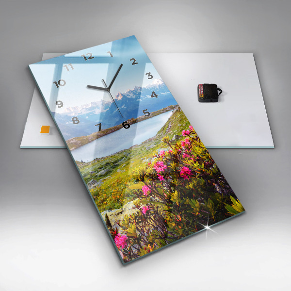 Horloge murale verticale Glacier du Mont Blanc à Chamonix