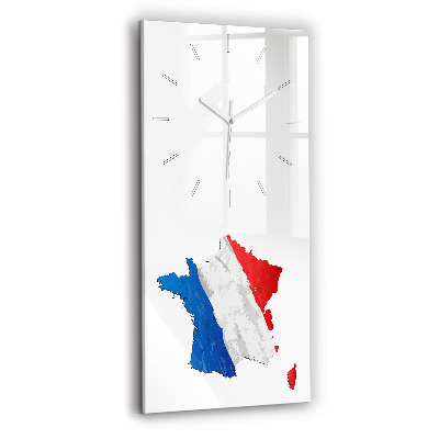 Horloge rectangulaire verticale Drapeau de la France