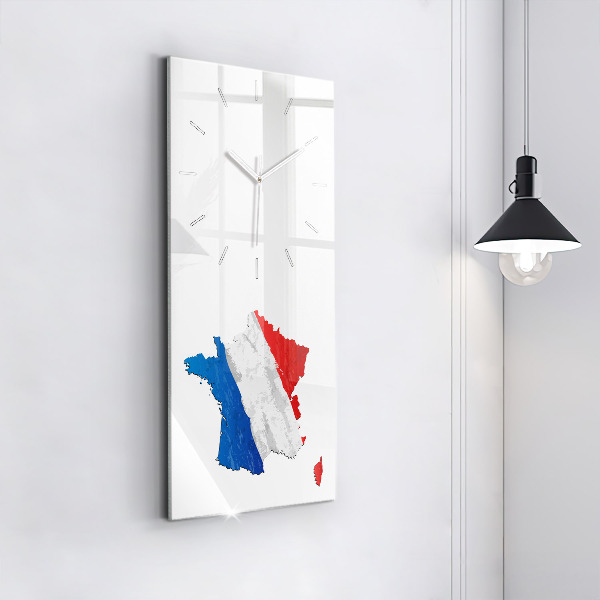 Horloge rectangulaire verticale Drapeau de la France