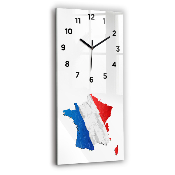 Horloge rectangulaire verticale Drapeau de la France