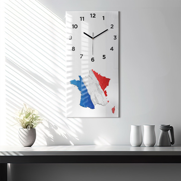 Horloge rectangulaire verticale Drapeau de la France