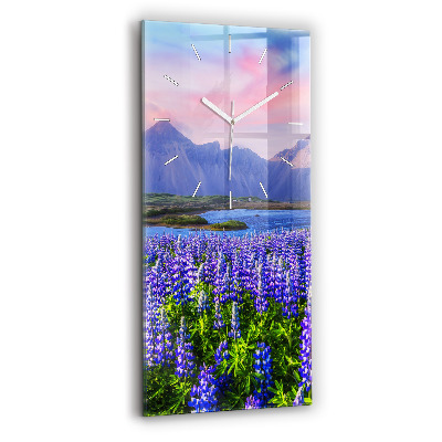 Horloge rectangulaire verticale Vue sur la montagne Islande