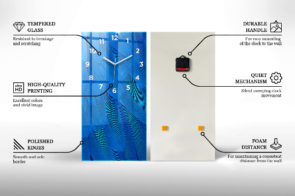 Horloge rectangulaire verticale Paysage avec une cascade