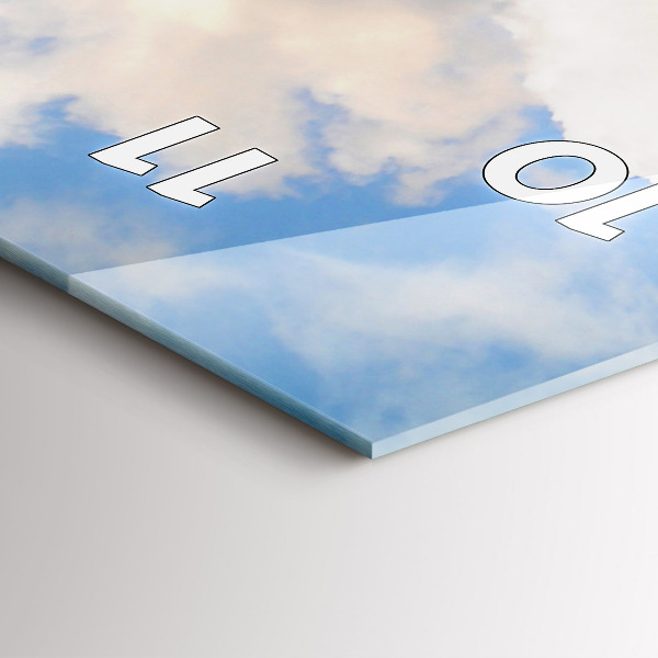 Horloge rectangulaire verticale Côte océanique