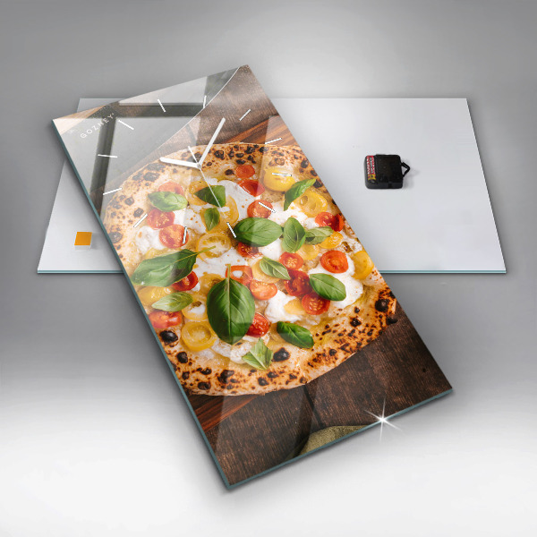 Horloge murale verticale pizza italienne