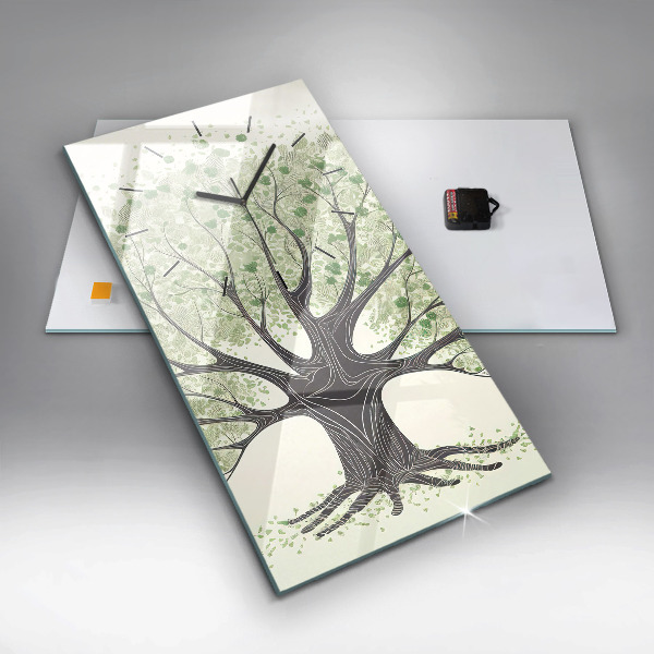 Horloge murale verticale Nature des grands arbres