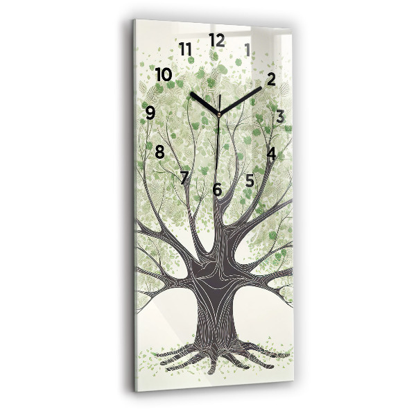 Horloge murale verticale Nature des grands arbres