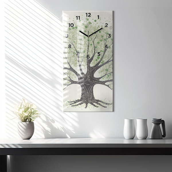 Horloge murale verticale Nature des grands arbres