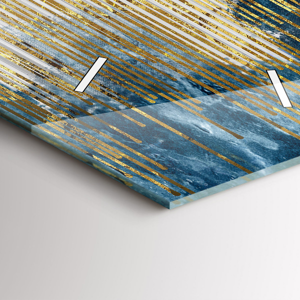 Horloge murale verticale Motif décoratif et or