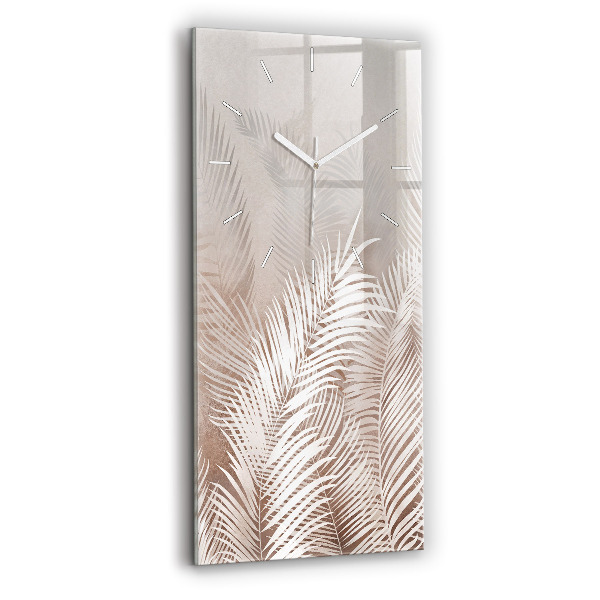 Horloge murale verticale Feuilles tropicales bohèmes