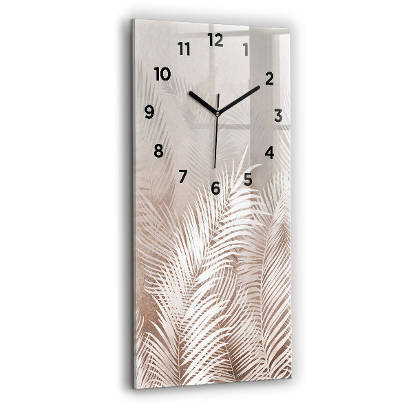 Horloge murale verticale Feuilles tropicales bohèmes