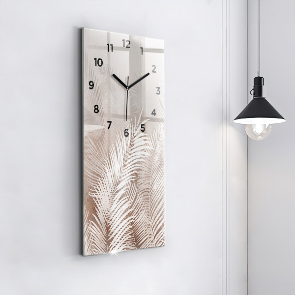Horloge murale verticale Feuilles tropicales bohèmes