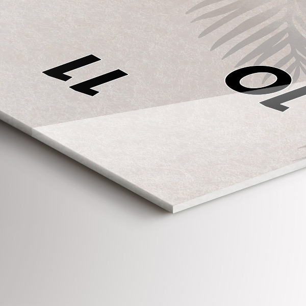 Horloge murale verticale Feuilles tropicales bohèmes