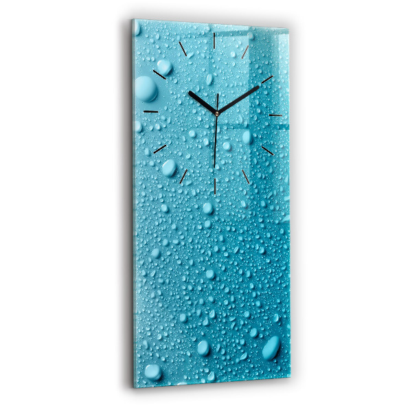 Horloge murale verticale 'Gouttes d''eau sur le verre'