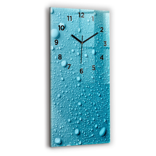Horloge murale verticale 'Gouttes d''eau sur le verre'