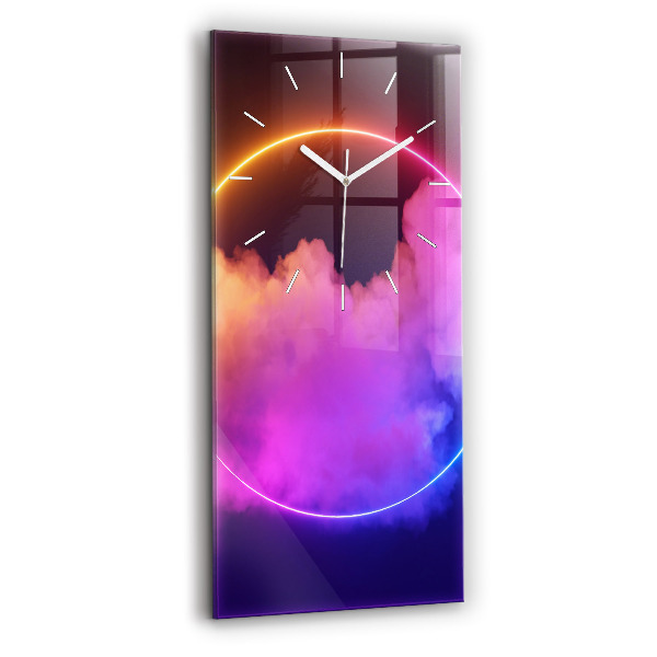 Horloge murale verticale Résumé de fumée 3D