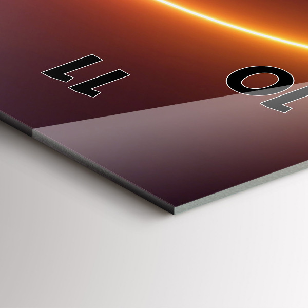 Horloge murale verticale Résumé de fumée 3D