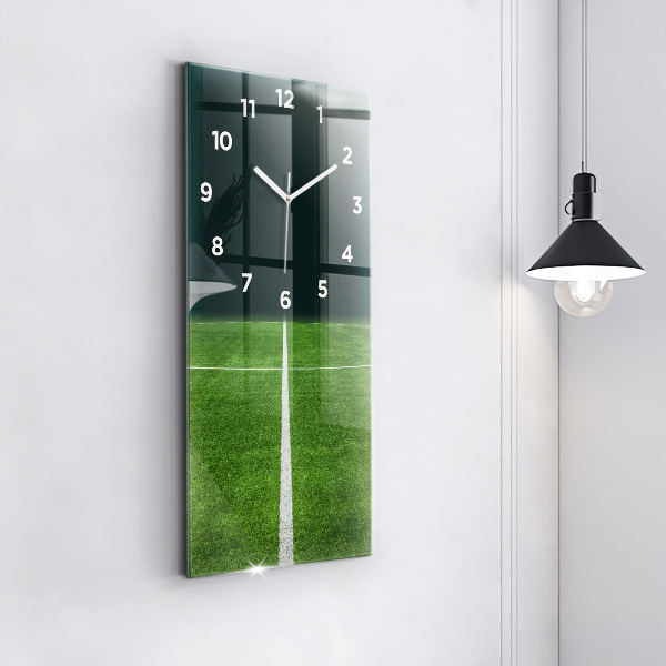Horloge murale verticale terrain de football