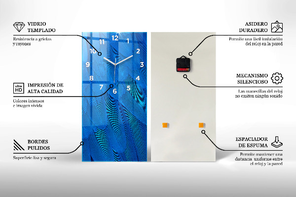 Horloge murale verticale Eau de baleine