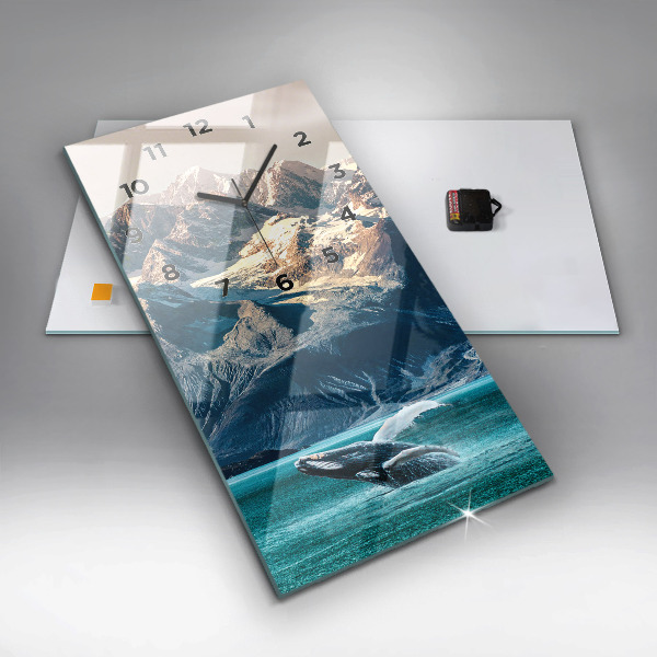 Horloge murale verticale Eau de baleine
