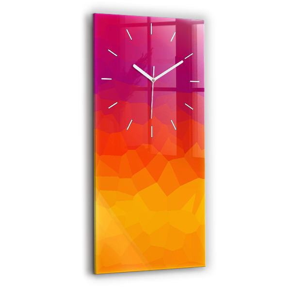 Horloge murale verticale Abstraction colorée