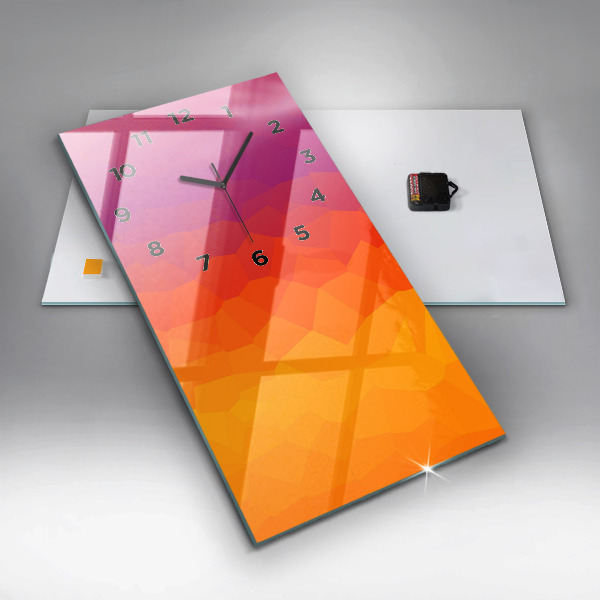 Horloge murale verticale Abstraction colorée