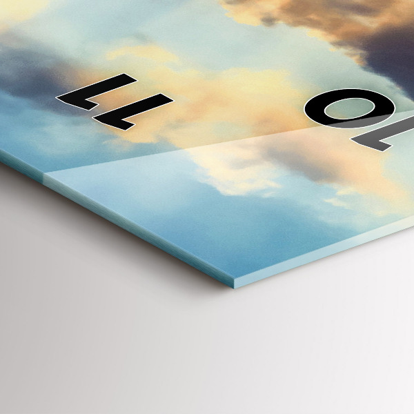 Horloge murale verticale Coucher de soleil sur la plage