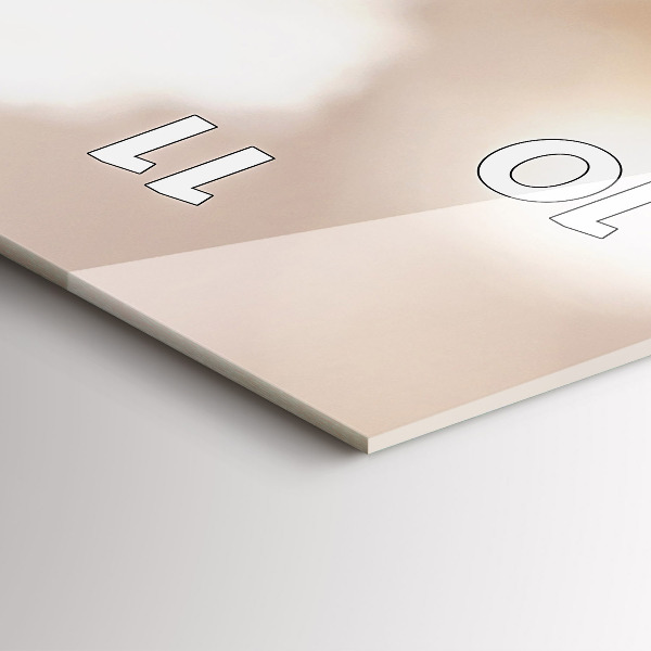 Horloge murale verticale Petites fleurs blanches