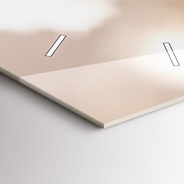 Horloge murale verticale Petites fleurs blanches