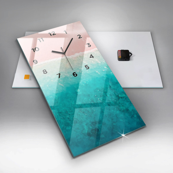 Horloge murale verticale Plage de sable de mer