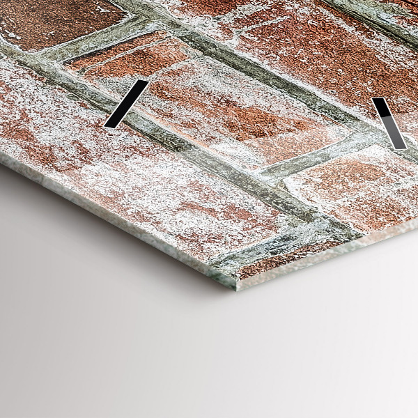 Horloge rectangulaire verticale Mur de briques