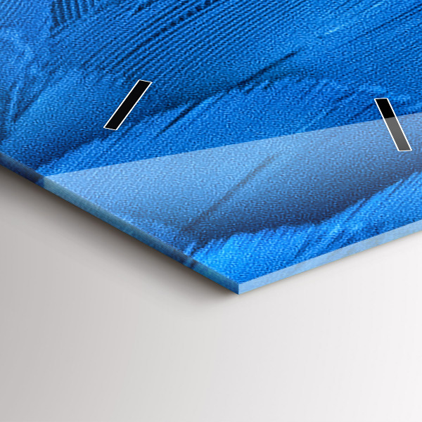 Horloge rectangulaire verticale 'Plume d''oiseau'