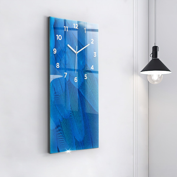 Horloge rectangulaire verticale 'Plume d''oiseau'