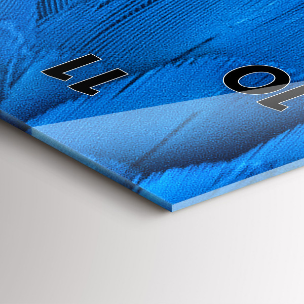 Horloge rectangulaire verticale 'Plume d''oiseau'