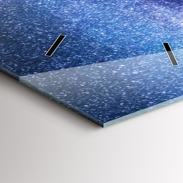 Horloge rectangulaire verticale Voie lactée et montagnes