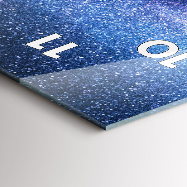 Horloge rectangulaire verticale Voie lactée et montagnes