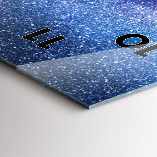 Horloge rectangulaire verticale Voie lactée et montagnes