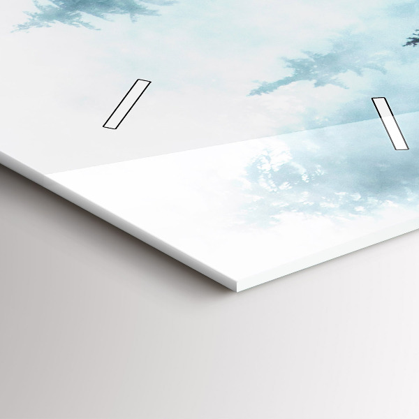 Horloge rectangulaire verticale Forêt brumeuse