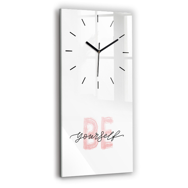 Horloge rectangulaire verticale 'L''inscription Sois toi-même'