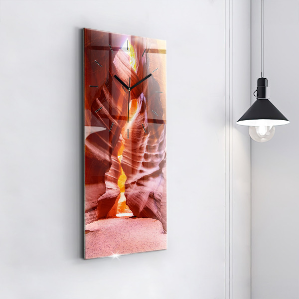 Horloge rectangulaire verticale Canyon de sable