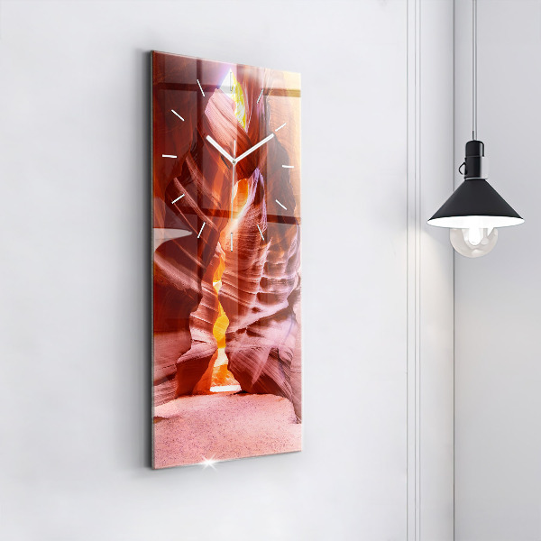 Horloge rectangulaire verticale Canyon de sable