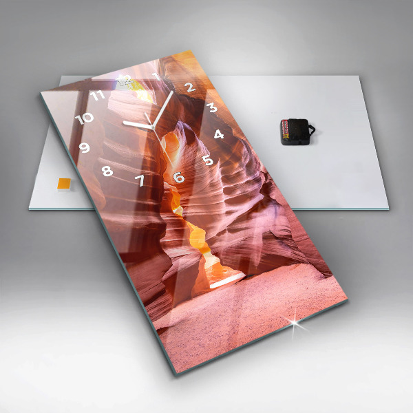 Horloge rectangulaire verticale Canyon de sable