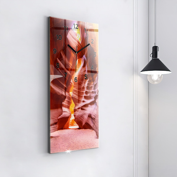 Horloge rectangulaire verticale Canyon de sable